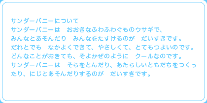 サンダーバニーについて